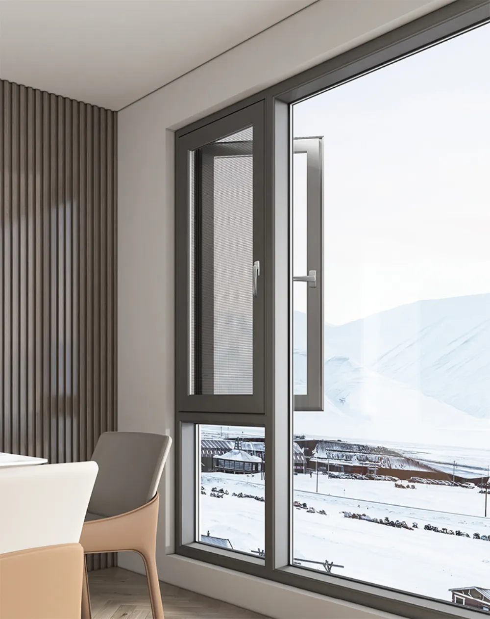 108 Thermal-Break Integrated External Frame with Screen Window