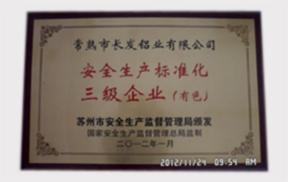 Automotive Industry Standard Certificate