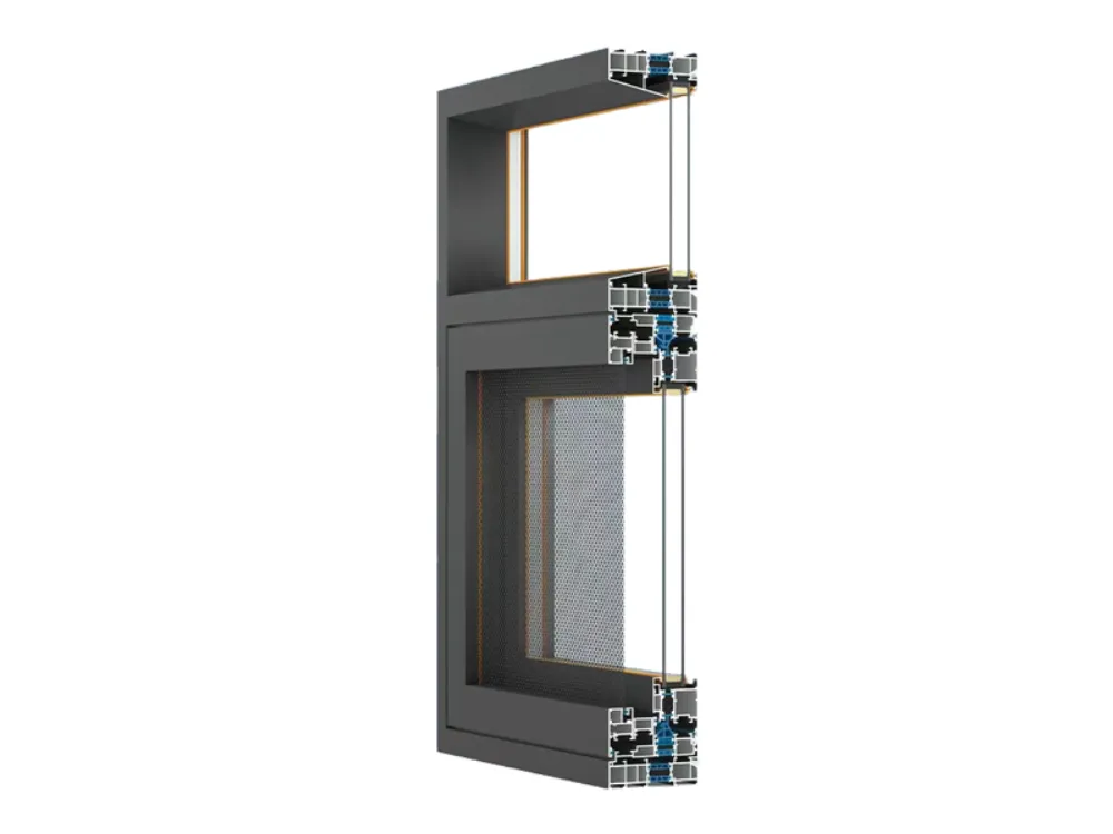 YIIO Six-Chamber Outward-Opening Window with Integrated Screen