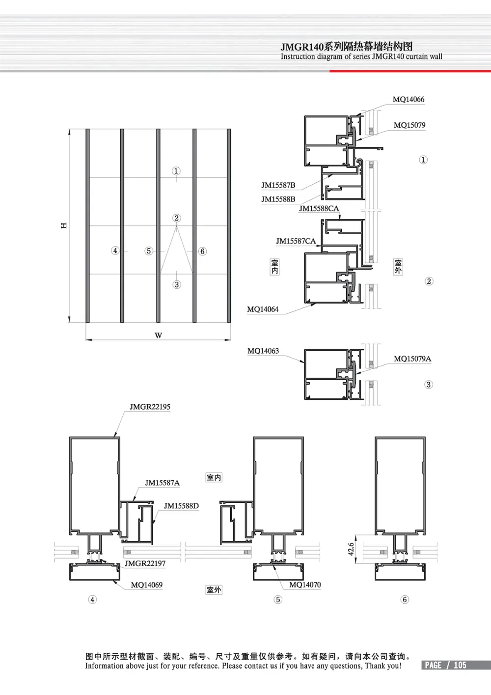 JMGR140 Series Thermal-Break Curtain Wall