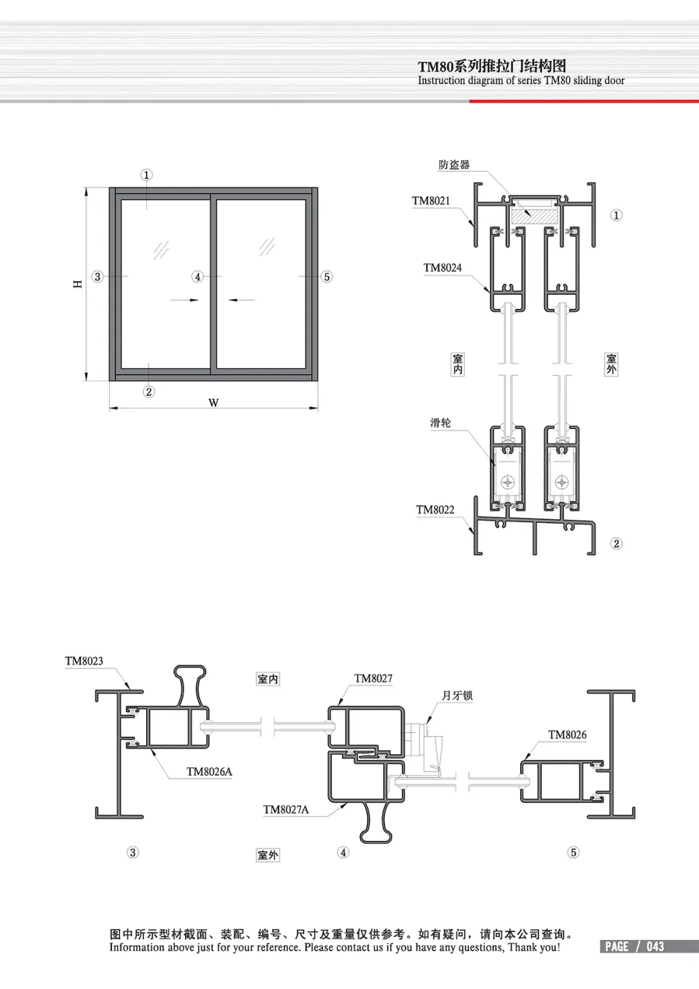 TM80 Series Sliding Door