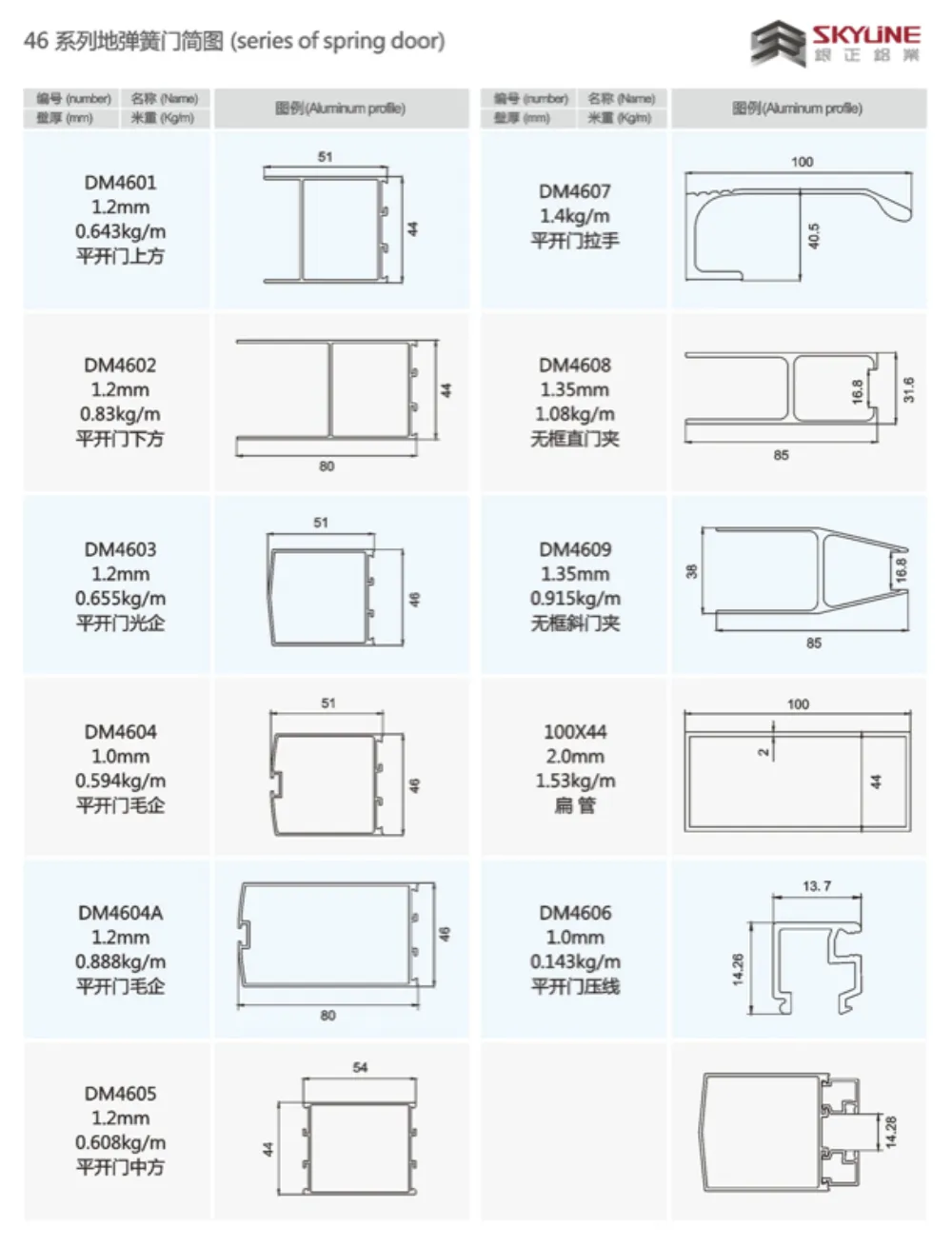 46 Series Floor Spring Door