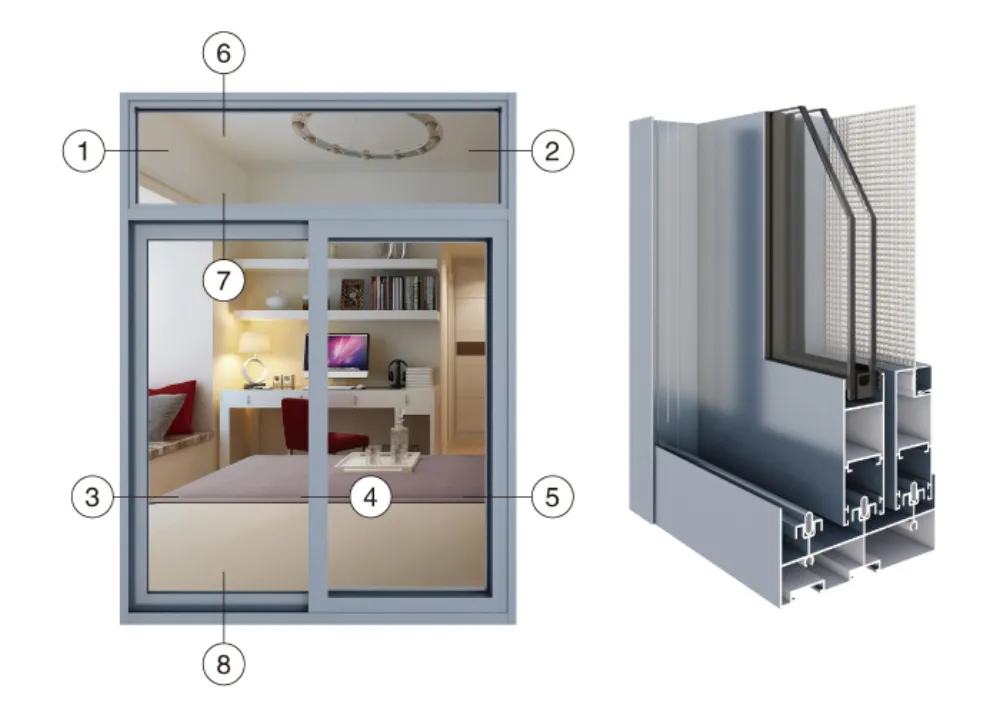 105 Standard Sliding Window with Integrated Screen