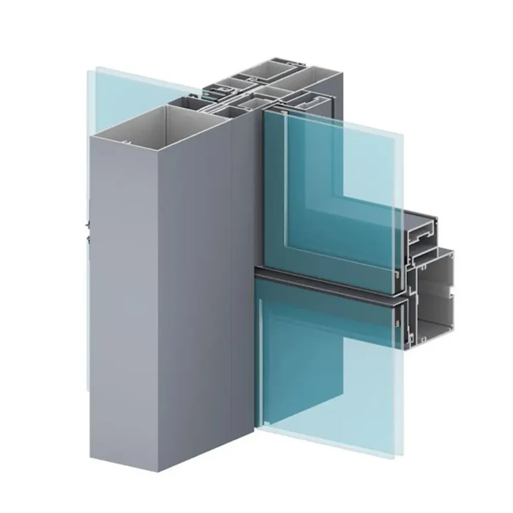 Aluminum curtain wall corner angle assembly