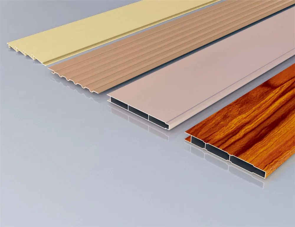 Aluminum furniture profiles, wood-grain finishes