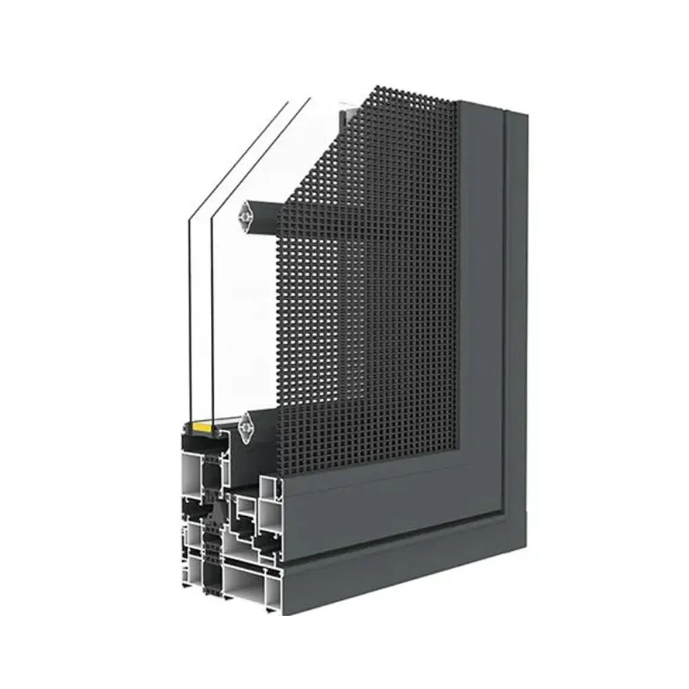 Aluminum window frame with insect screen