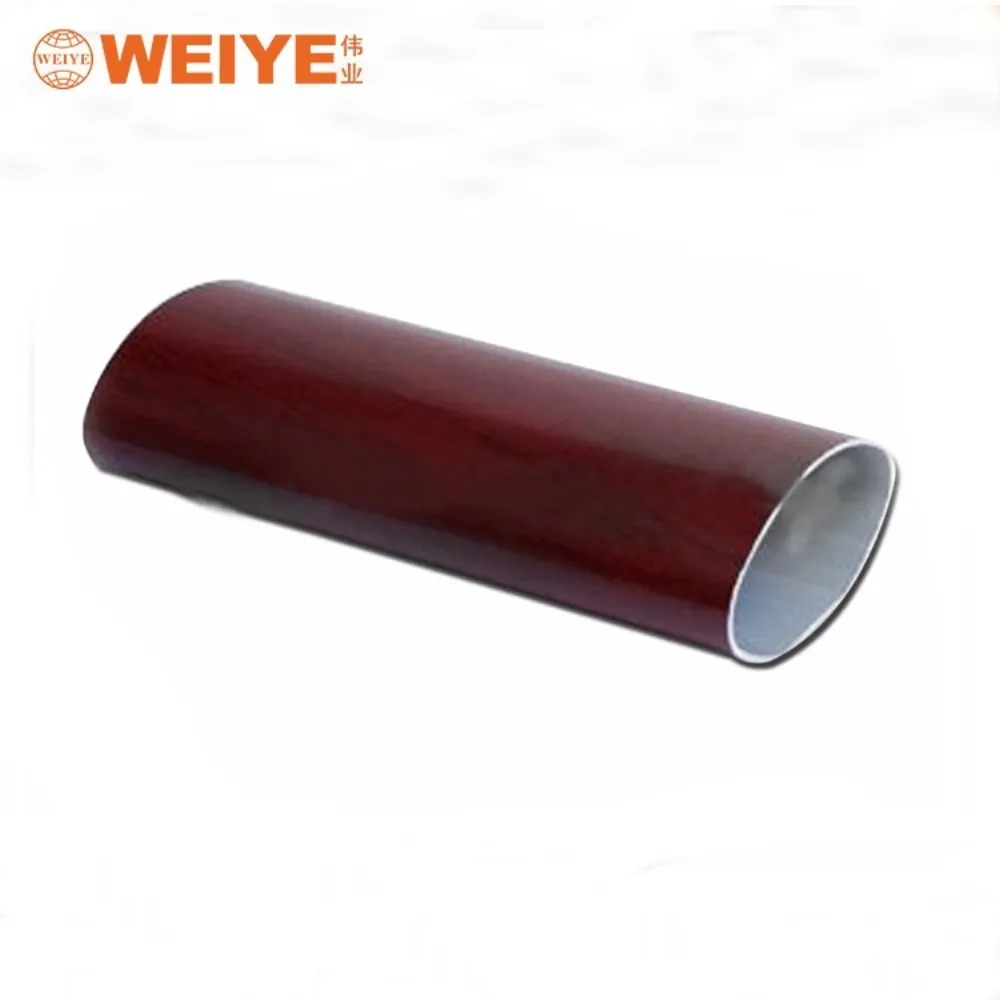 Wood-grain aluminum pipe handrail profile
