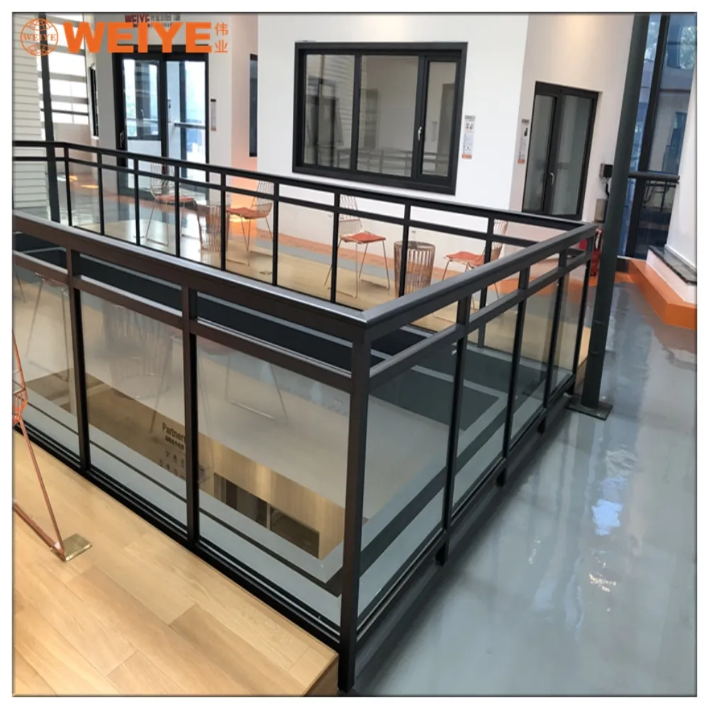 Aluminum glass-and-handrail balustrade system