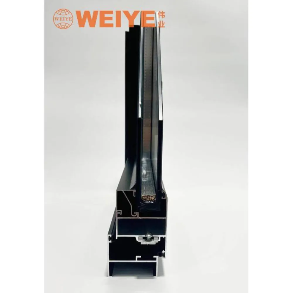 Aluminum curtain wall mullion section
