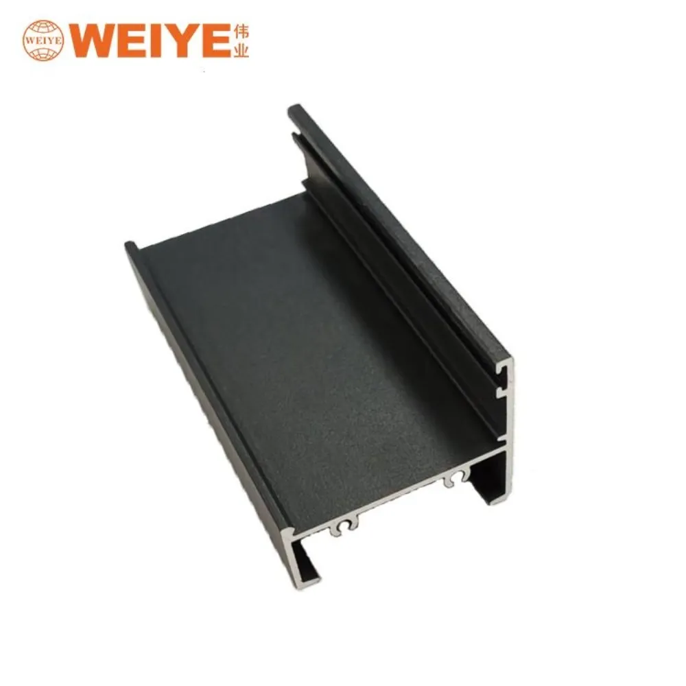 Thin aluminum closet-door profile