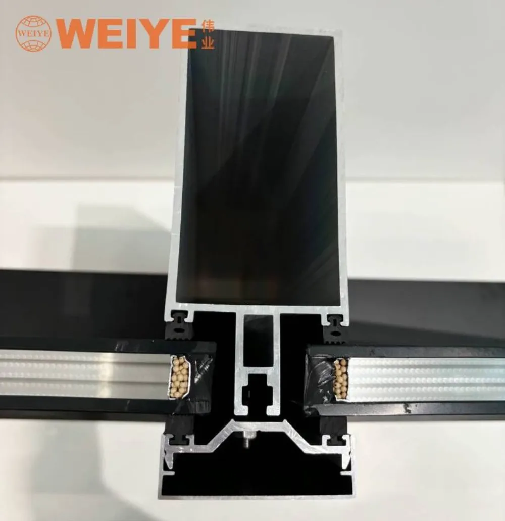 Aluminum thermal-break curtain-wall section