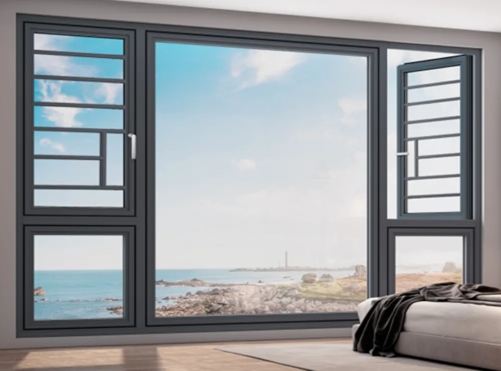 Folding door detail: hinge and hardware integration
