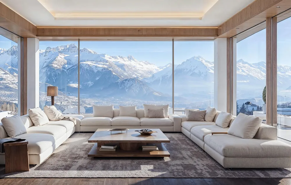 Aluminum floor-to-ceiling curtain wall