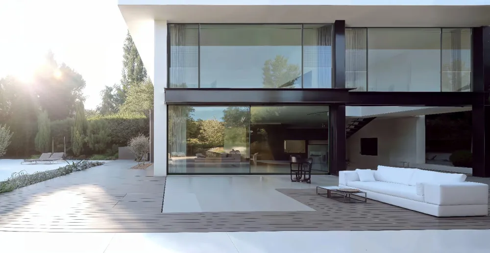 Aluminum curtain wall, villa exterior