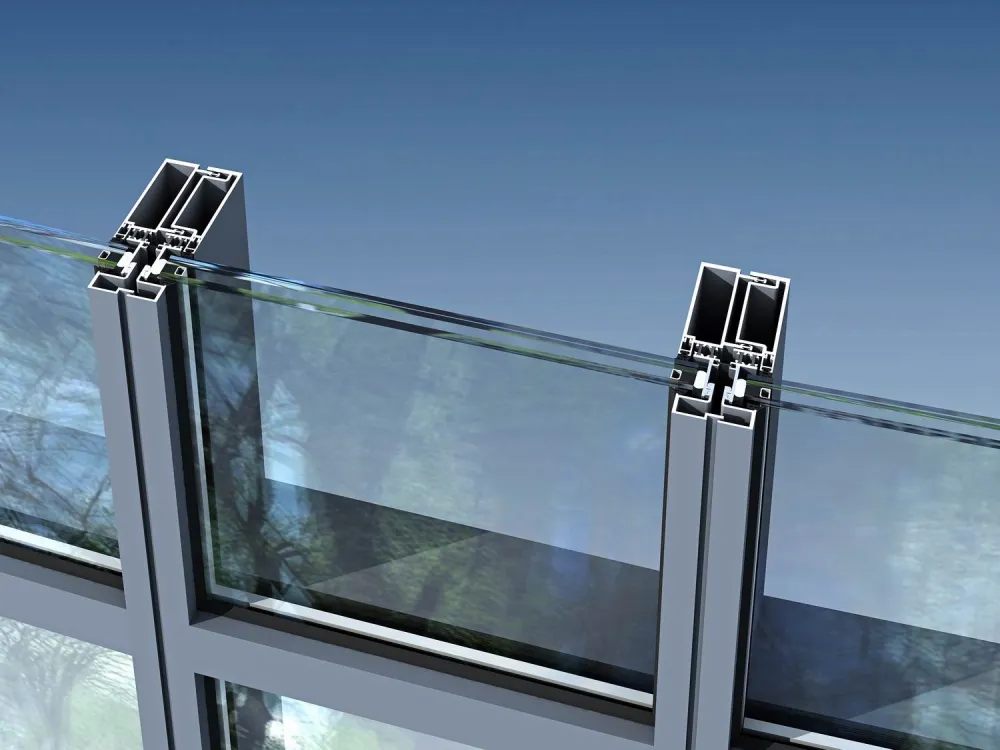 Aluminum curtain wall and window profile