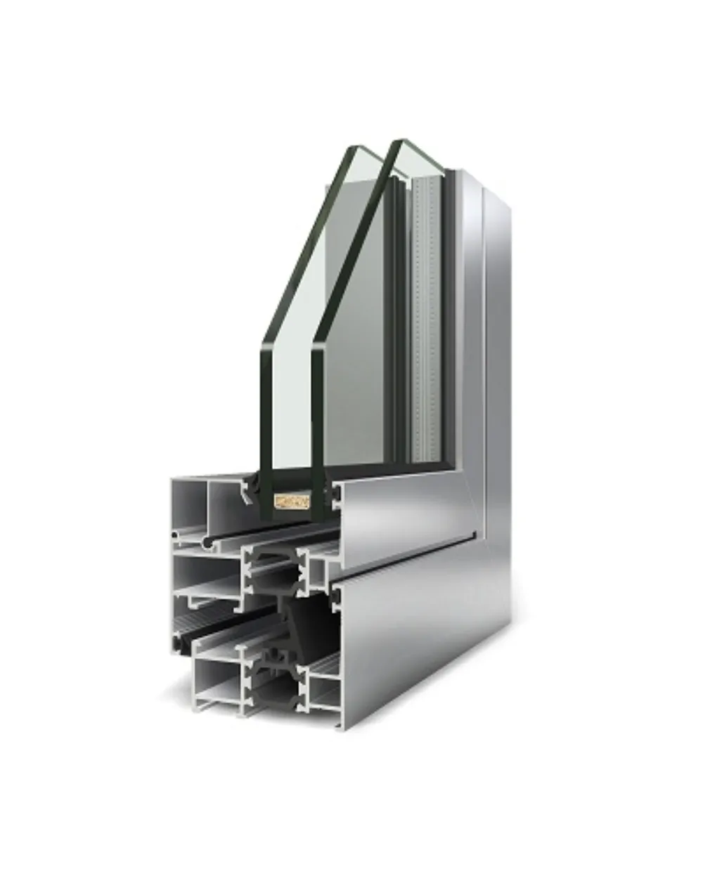 Aluminum curtain wall and window profile