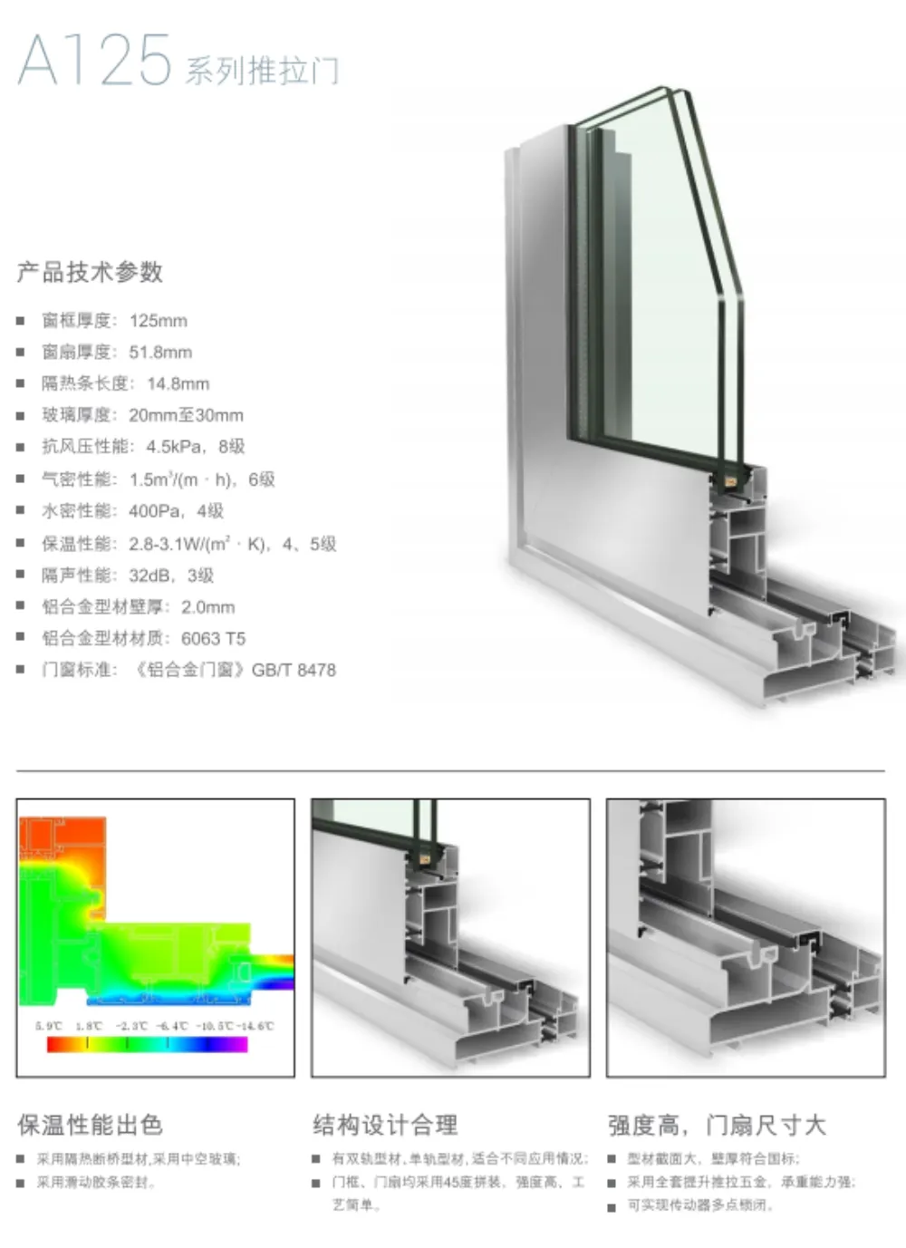 Aluminum curtain wall and window profile