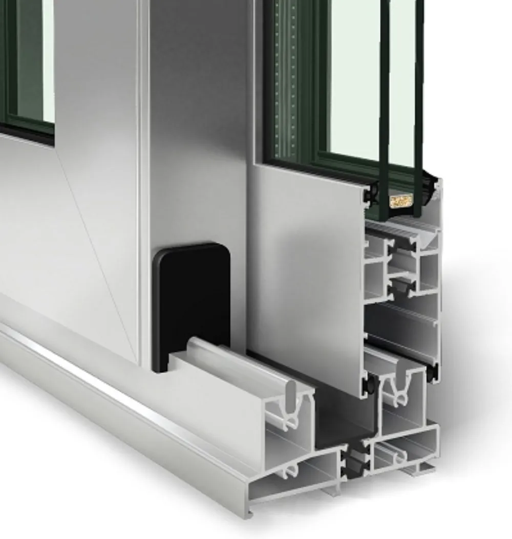 Aluminum curtain wall and window profile