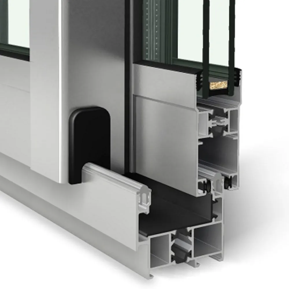 Aluminum curtain wall and window profile