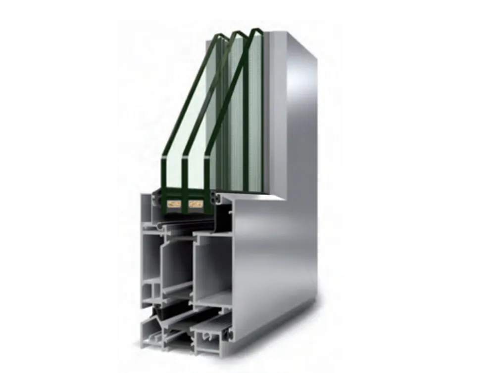 Aluminum curtain wall and window profile