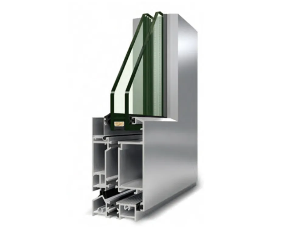 Aluminum curtain wall and window profile