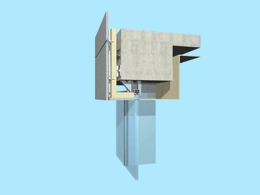 Aluminum curtain wall and window profile