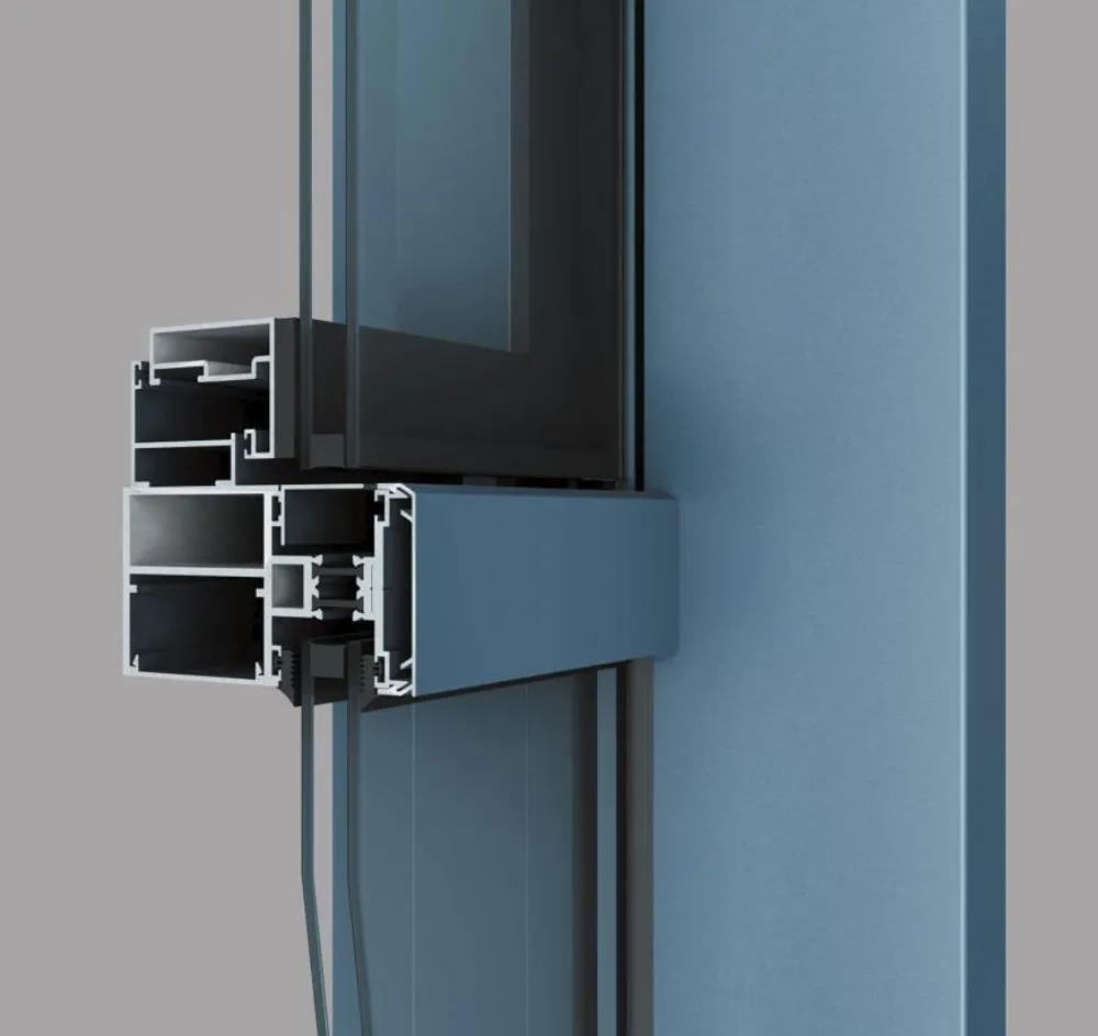 Aluminum sliding profile cross-section
