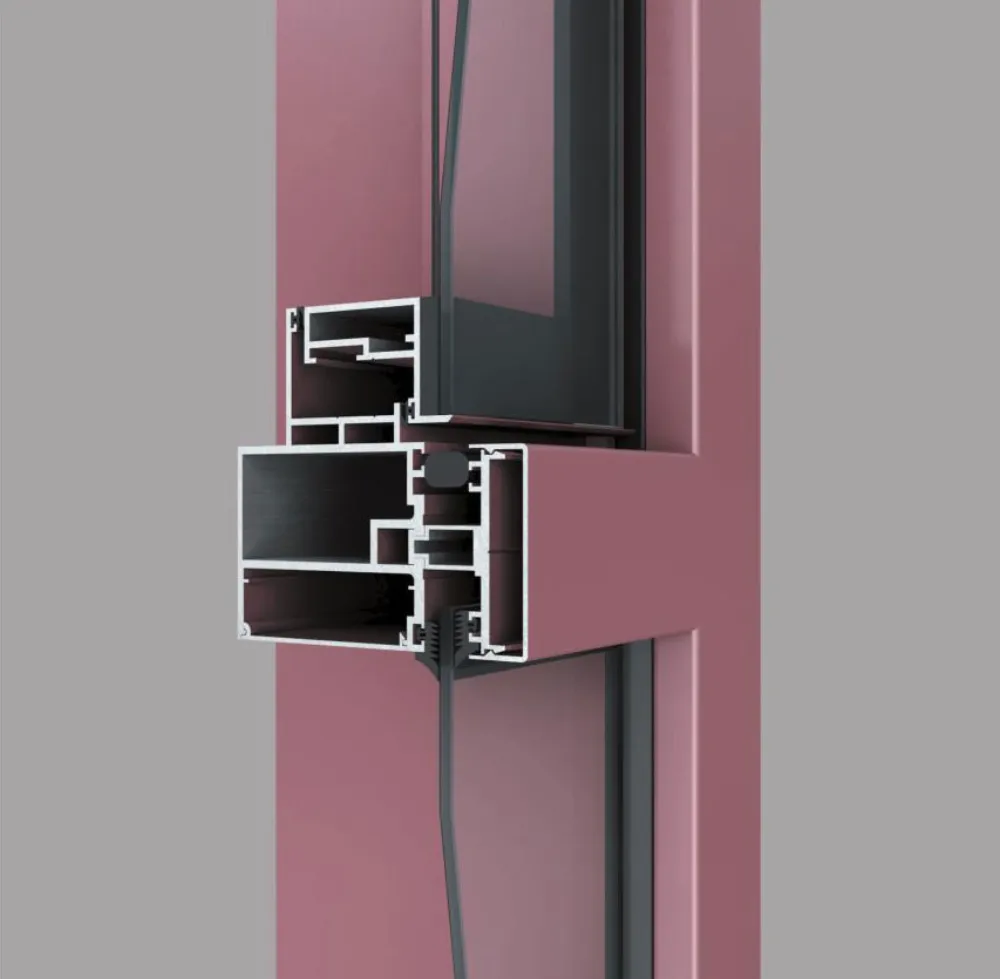 Aluminum window profile cross-section