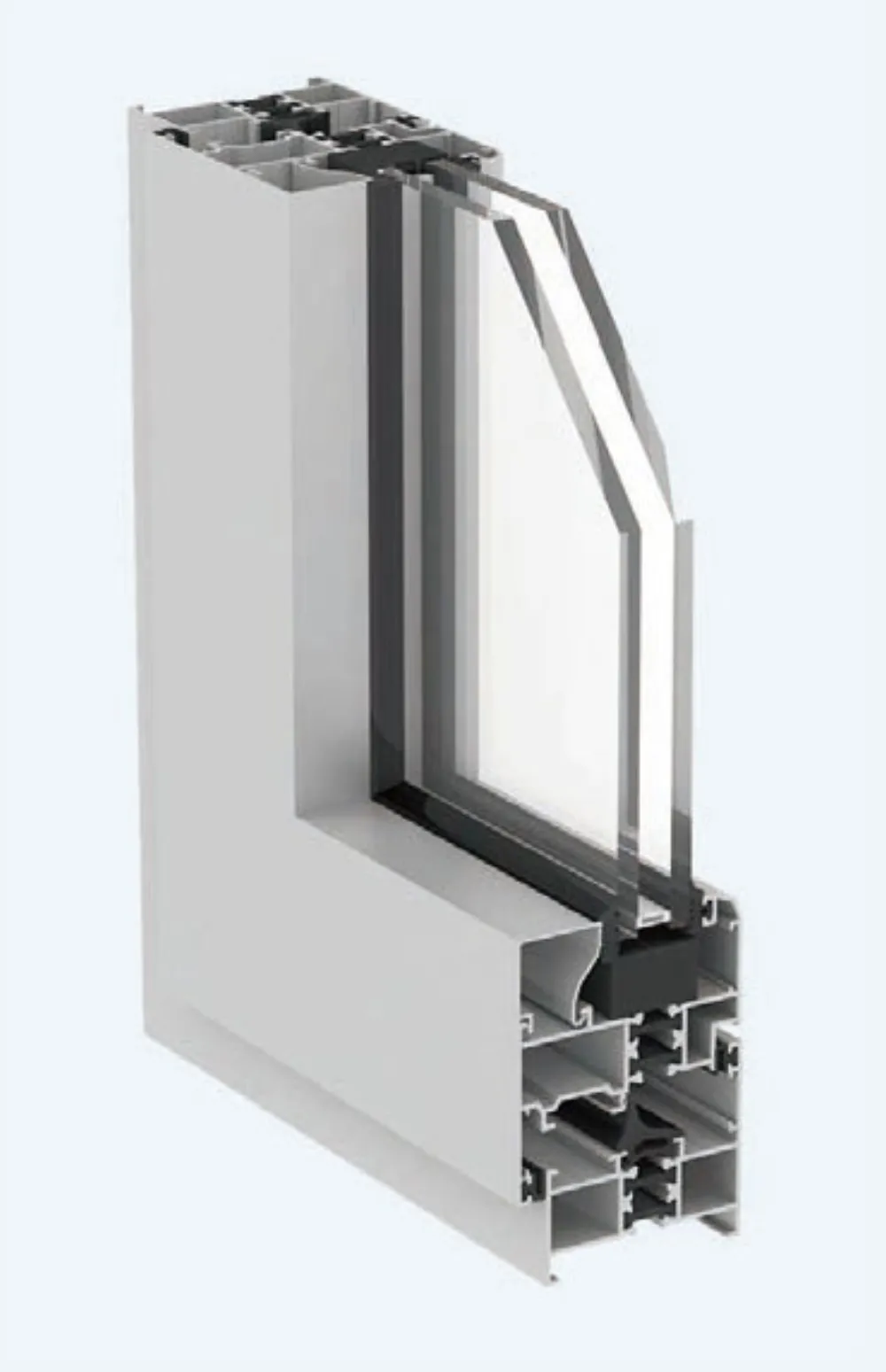 Aluminum window corner section