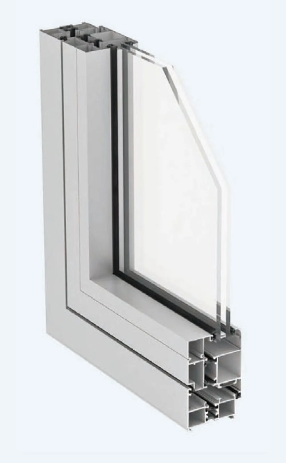 Aluminum window corner section