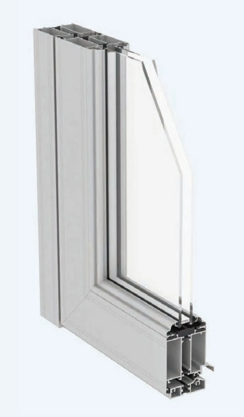 Aluminum window corner section