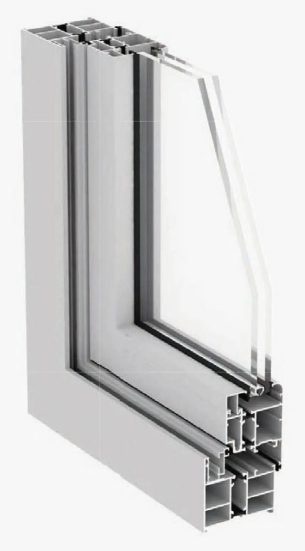 Aluminum window corner section