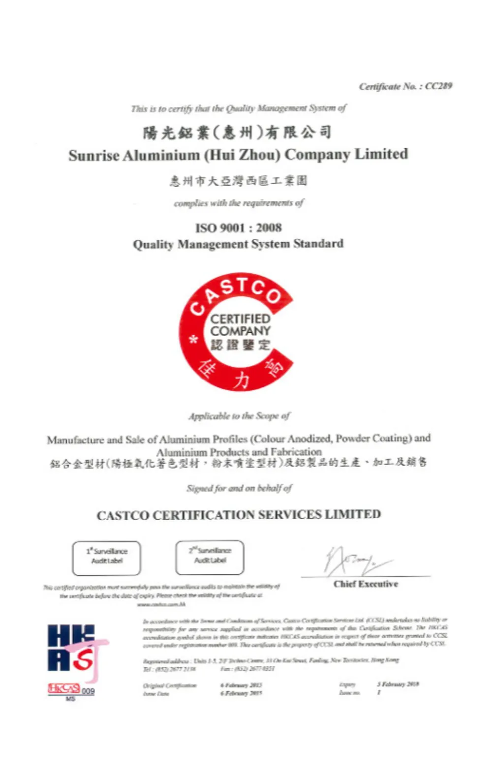 ISO 9001:2008 Certification - Quality Management