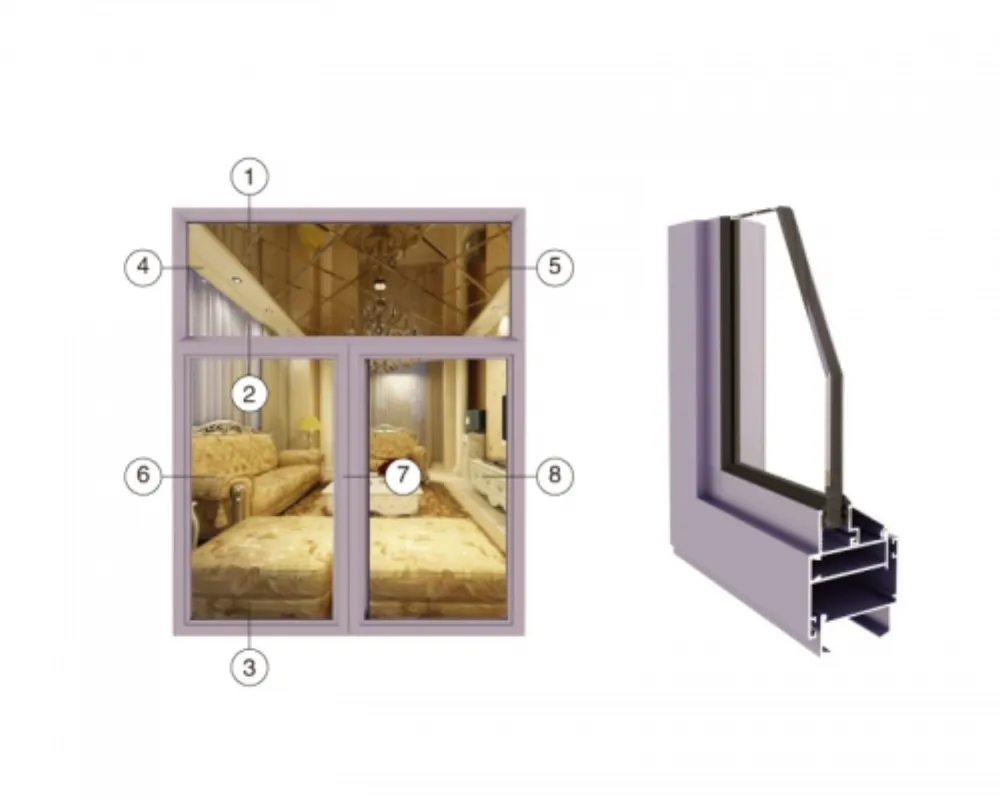 38-Series Aluminum Casement Window Profile