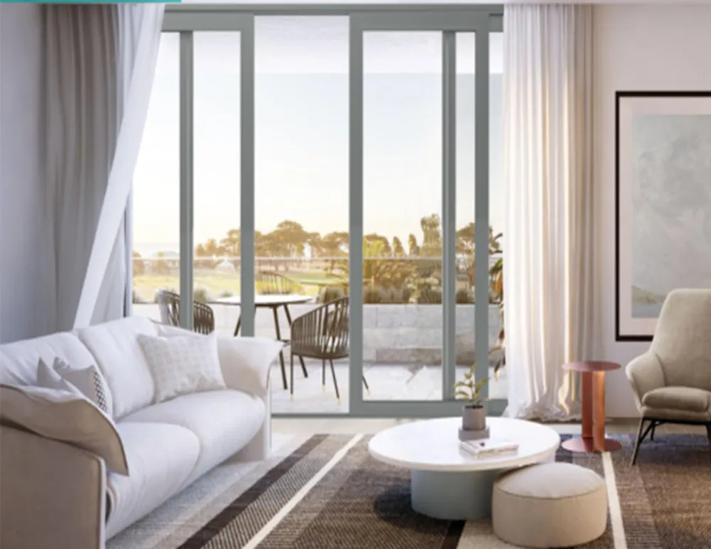 MB090A Dual-Track Poured-Glue Sliding Door Profile