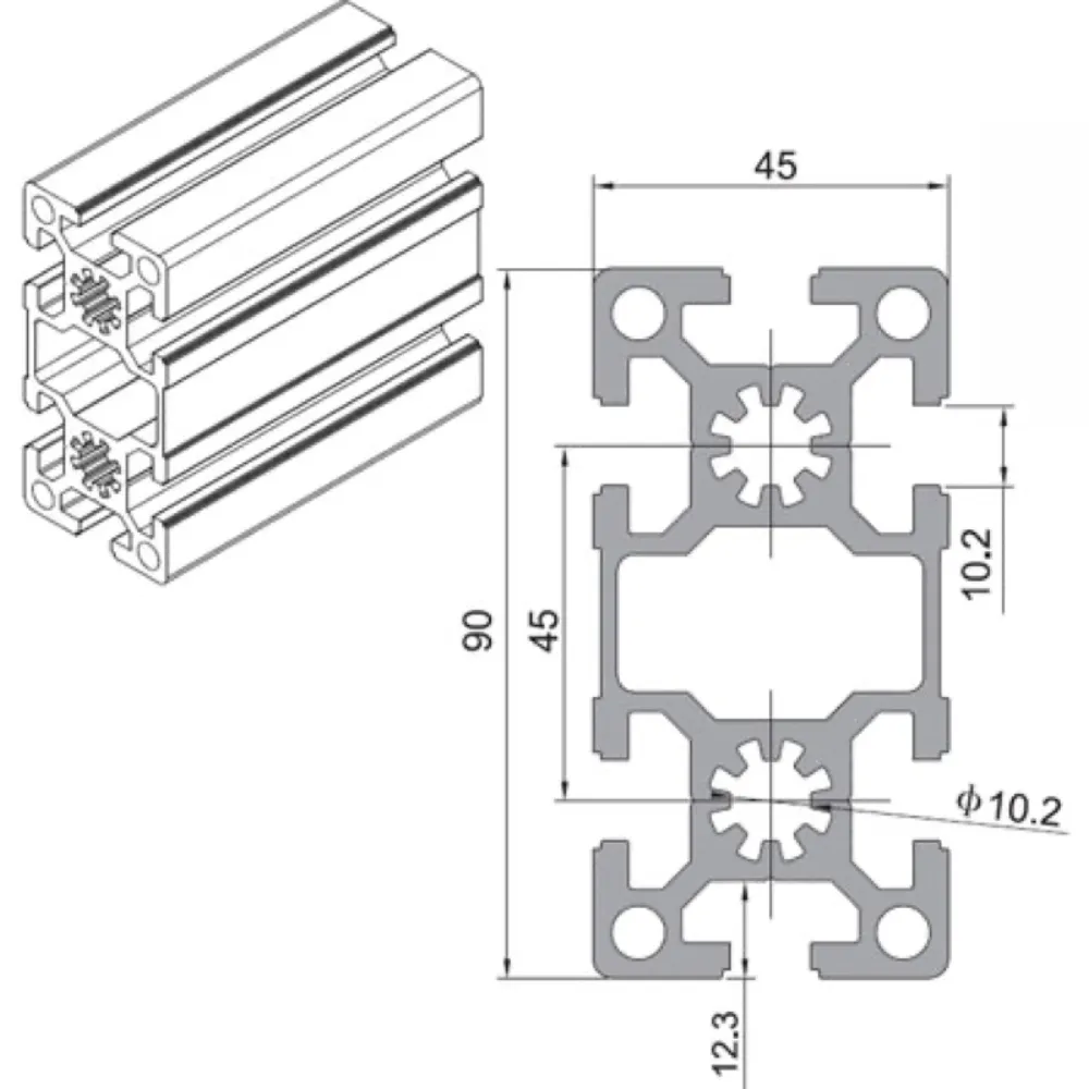 Aluminum Profile HN-10-4590