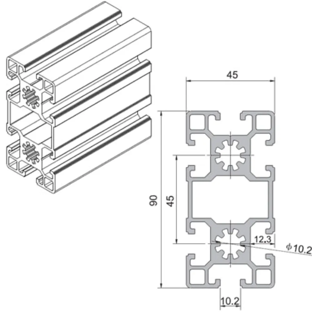 Aluminum Profile HN-10-4590W