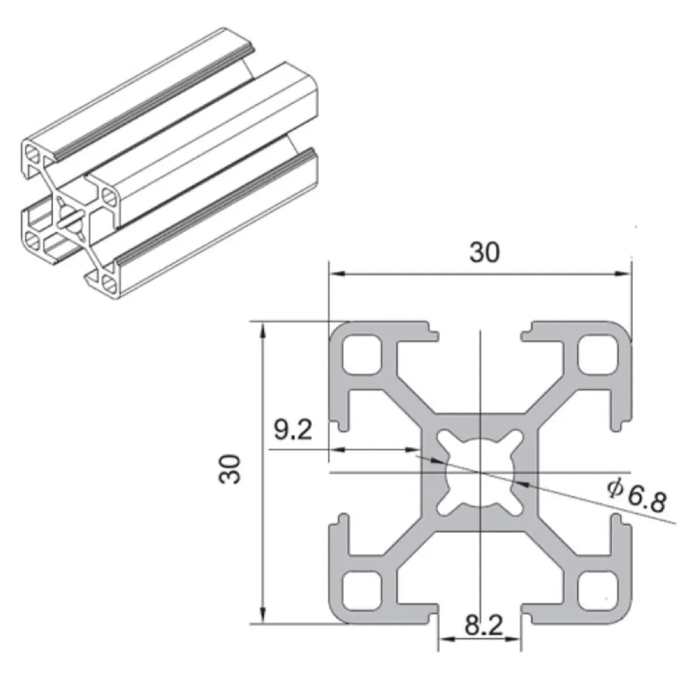 Aluminum Profile HN-8-3030A