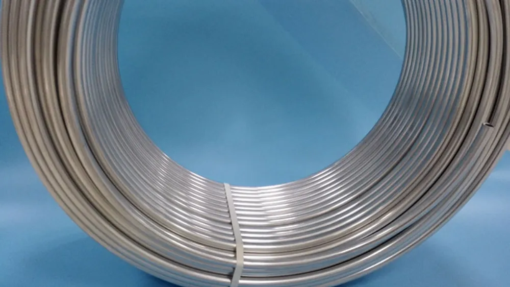 Aluminum tube for industrial heat exchange applications