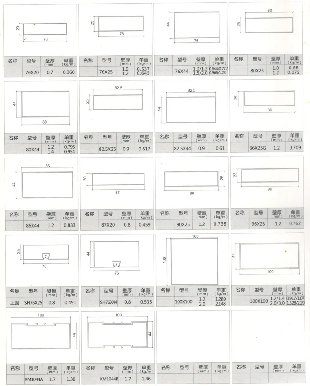 Stair Handrail Aluminum Profile