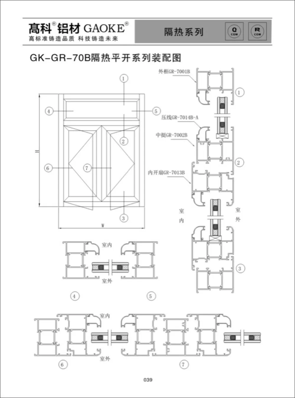 GK-GR-70B Thermal Break Casement Series
