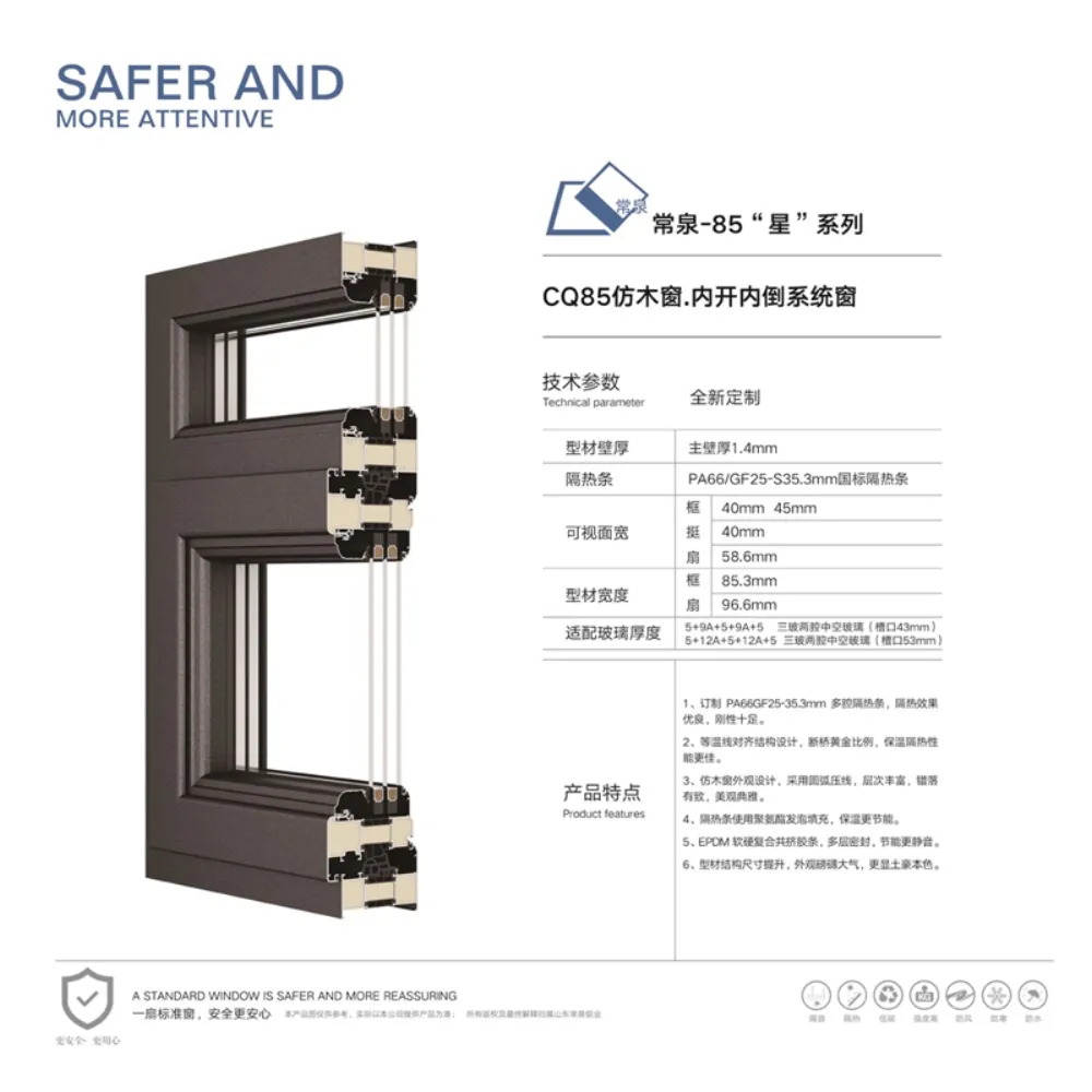 CQ85 Wood-Grain Tilt-and-Turn System Window — product evidence