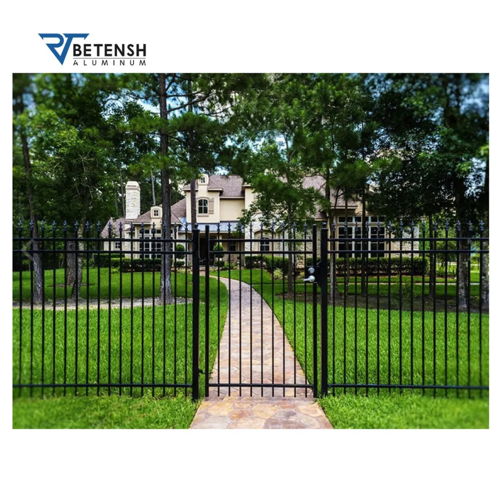 Black Residential Aluminum Security Fence Panel