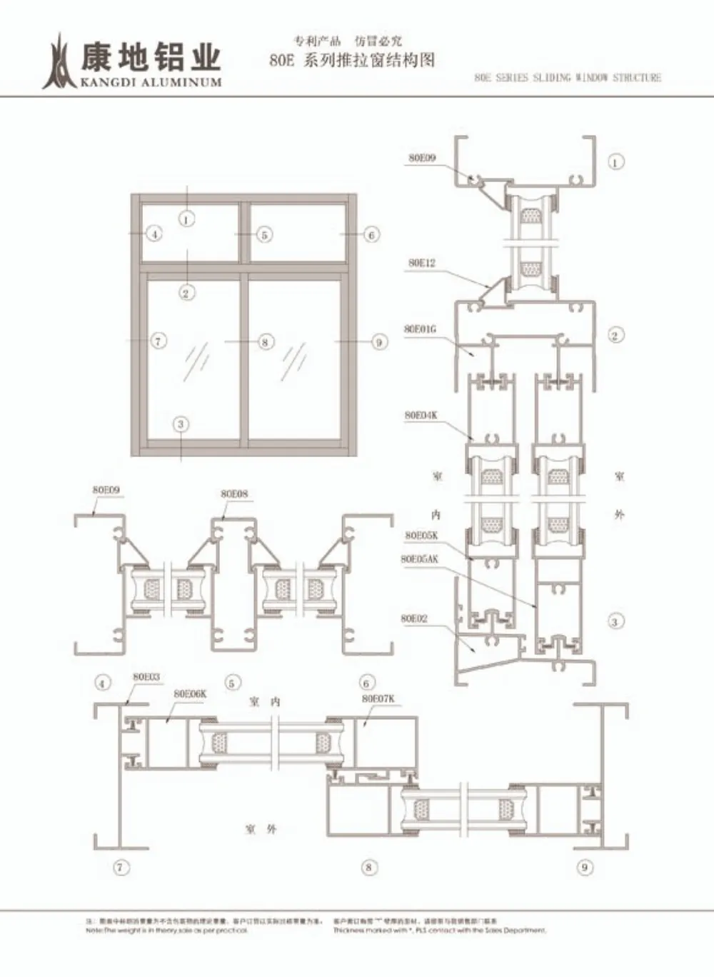 Aluminum Window Profile Style 2
