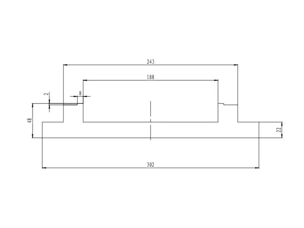Industrial Aluminum Profile 300 Ribbed
