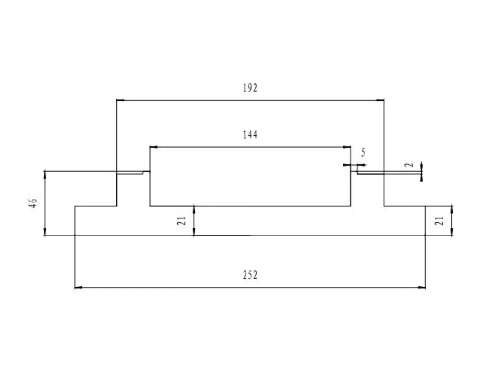 Industrial Aluminum Profile 250 Ribbed
