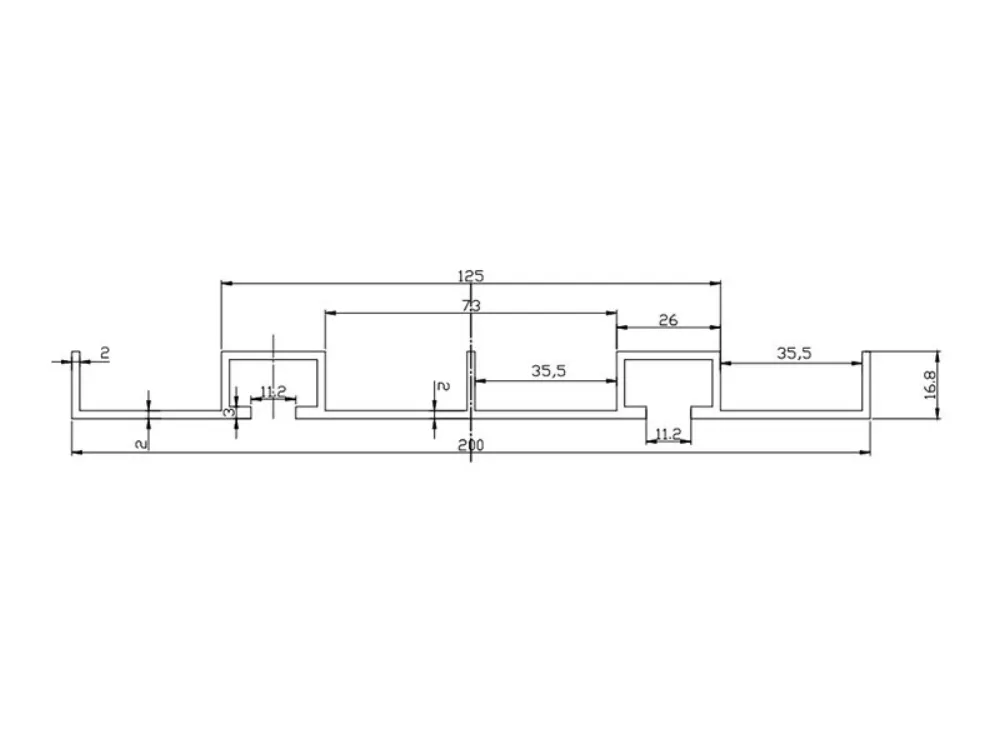 Industrial Aluminum Profile 20017
