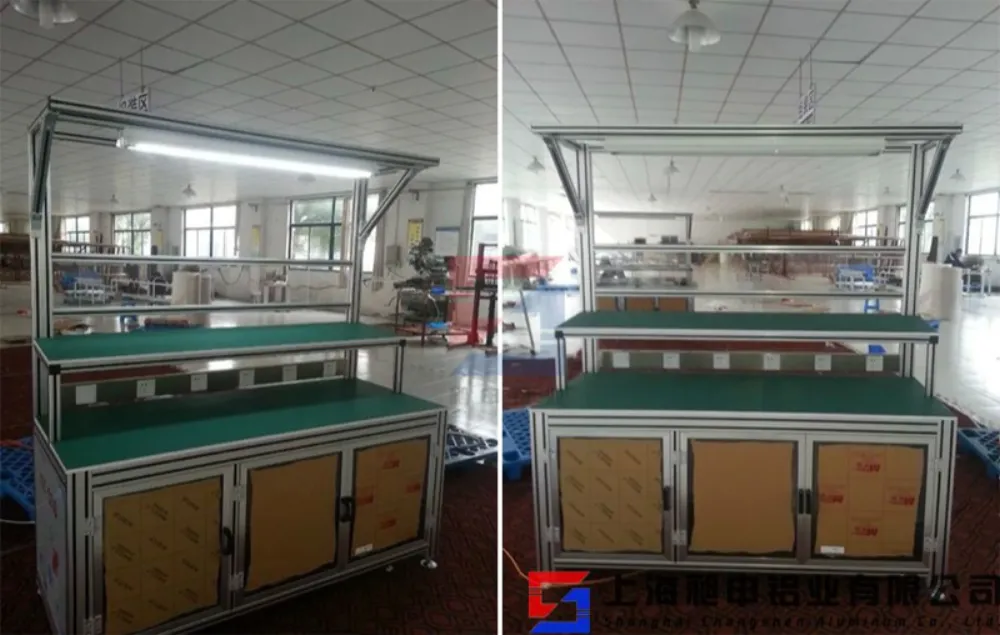 Bàn làm việc chống tĩnh điện khung nhôm định hình