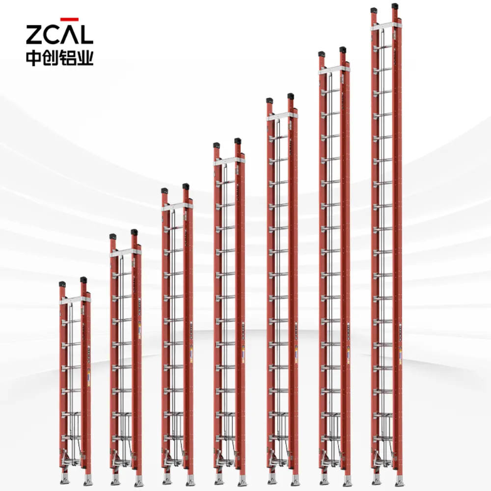 Fiberglass extension ladder series