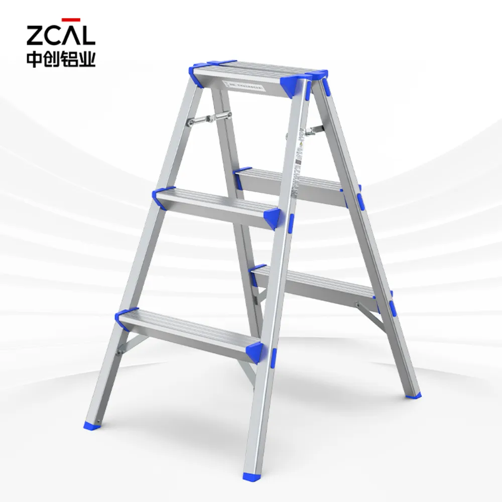 Mill-finish aluminum step stool ladder series